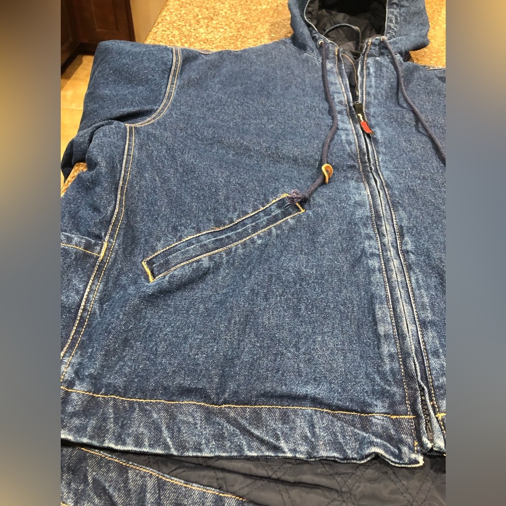 Wrangler Riggs Workwear Denim Hooded Jacket XL - Picture 9 of 9